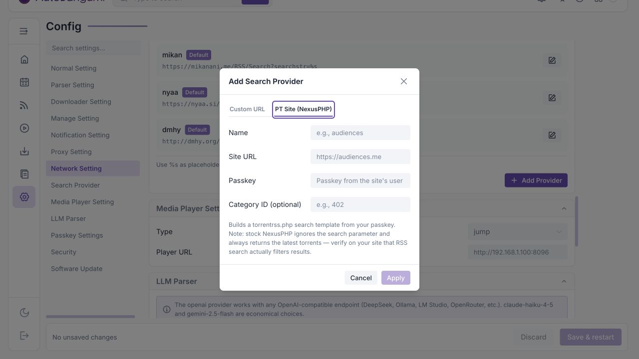 NexusPHP search provider